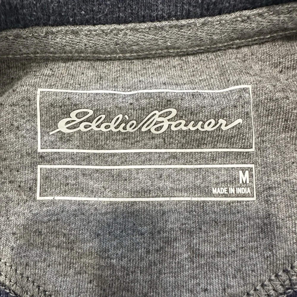 Eddie‎ Bauer Mens Navy Blue Waffle Knit Thermal Long Sleeve Crewneck M - Picture 7 of 13